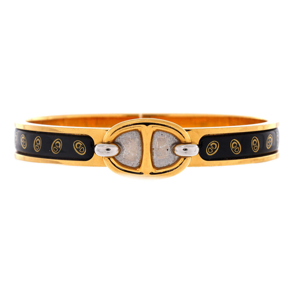 Hermes Mini Clic Chaine d'Ancre Bracelet Metal and Printed Enamel